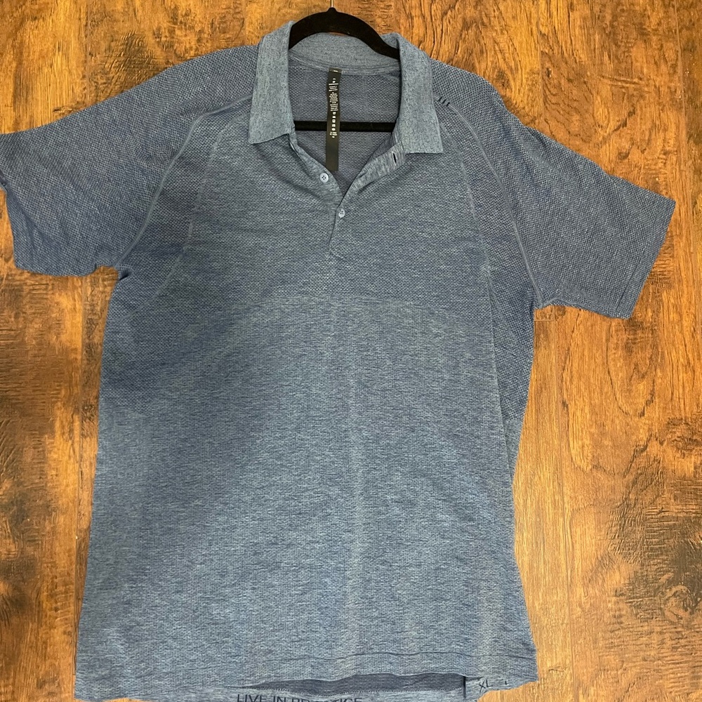 Lululemon vented polo shirt dusty blue NWOT